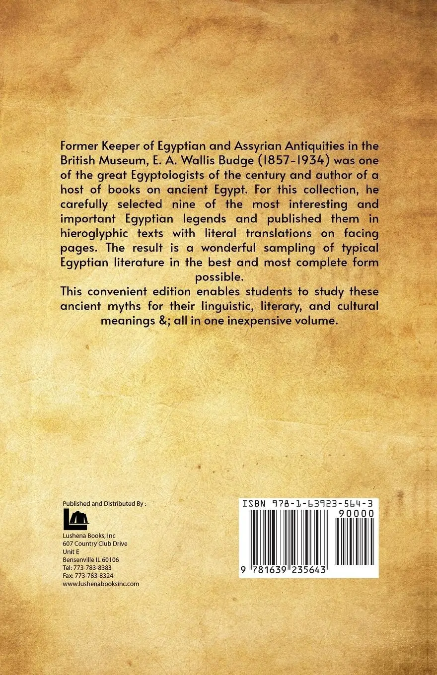 Rückseite: 9781639235643 | Legends of the Egyptian Gods | E. A. Wallis Budge | Taschenbuch | 2023