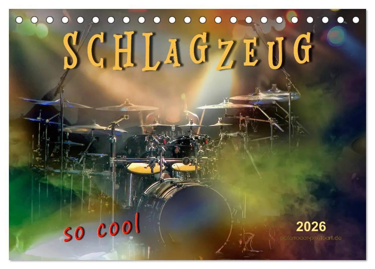 Cover: 9783457945643 | Schlagzeug - so cool (Tischkalender 2026 DIN A5 quer), CALVENDO...