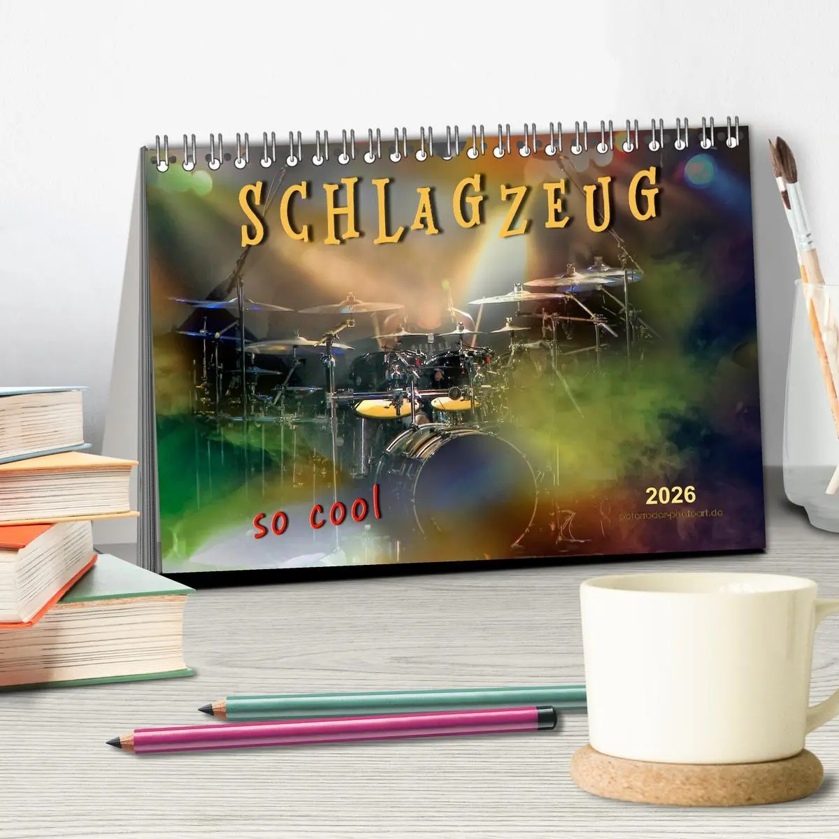 Bild: 9783457945643 | Schlagzeug - so cool (Tischkalender 2026 DIN A5 quer), CALVENDO...