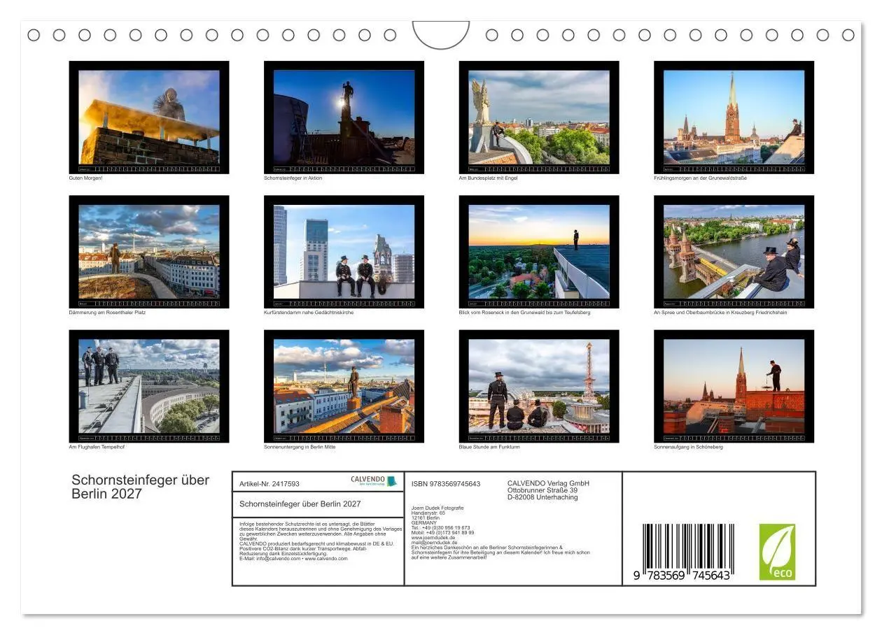 Bild: 9783569745643 | Schornsteinfeger über Berlin 2027 (Wandkalender 2027 DIN A4 quer),...