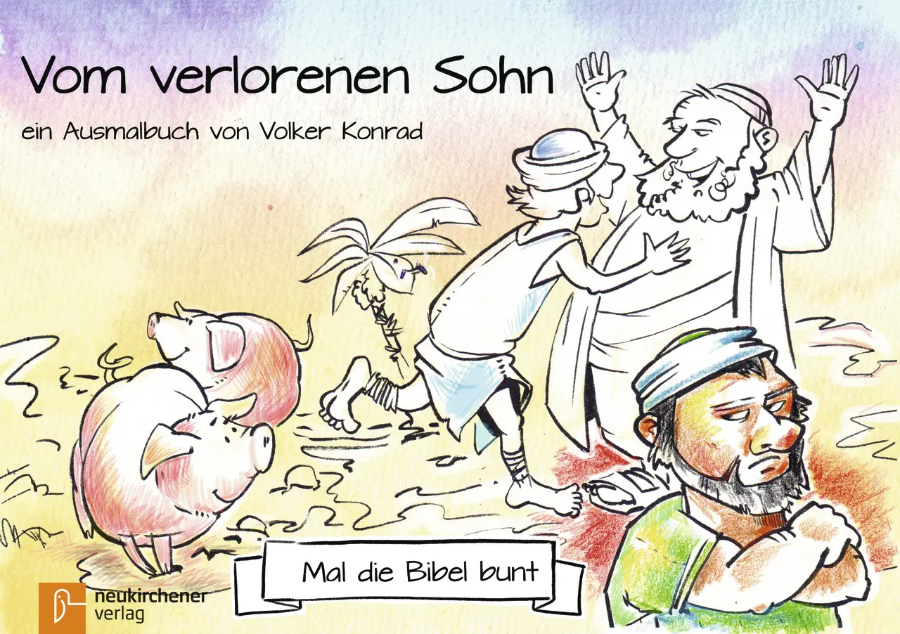 Cover: 9783761565643 | Mal die Bibel bunt - Vom verlorenen Sohn | Ein Ausmalbuch | Konrad