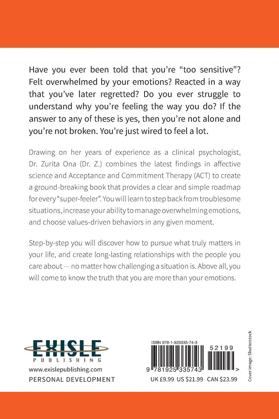 Rückseite: 9781925335743 | Escaping the Emotional Roller Coaster | Patricia Zurita Ona | Buch