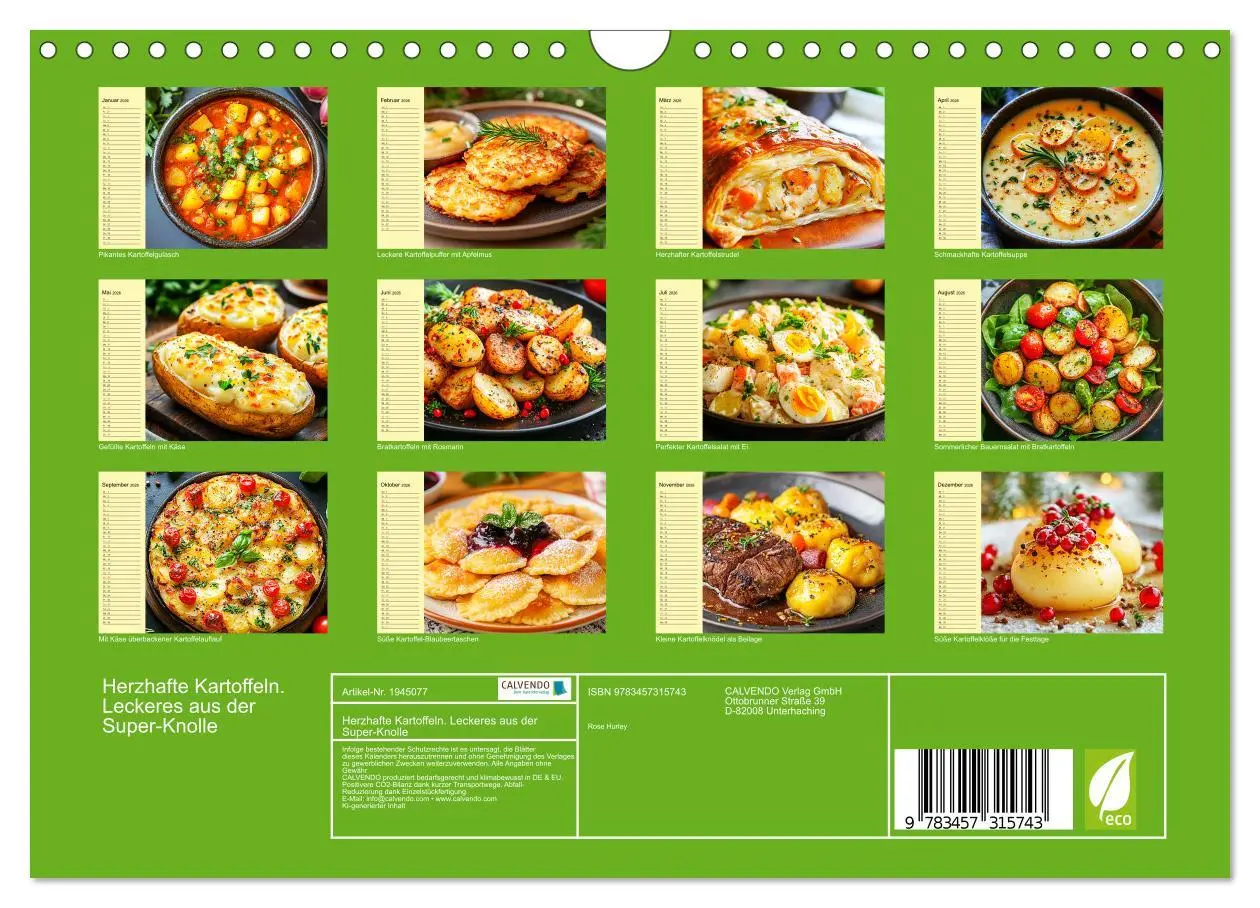 Bild: 9783457315743 | Herzhafte Kartoffeln. Leckeres aus der Super-Knolle (Wandkalender...