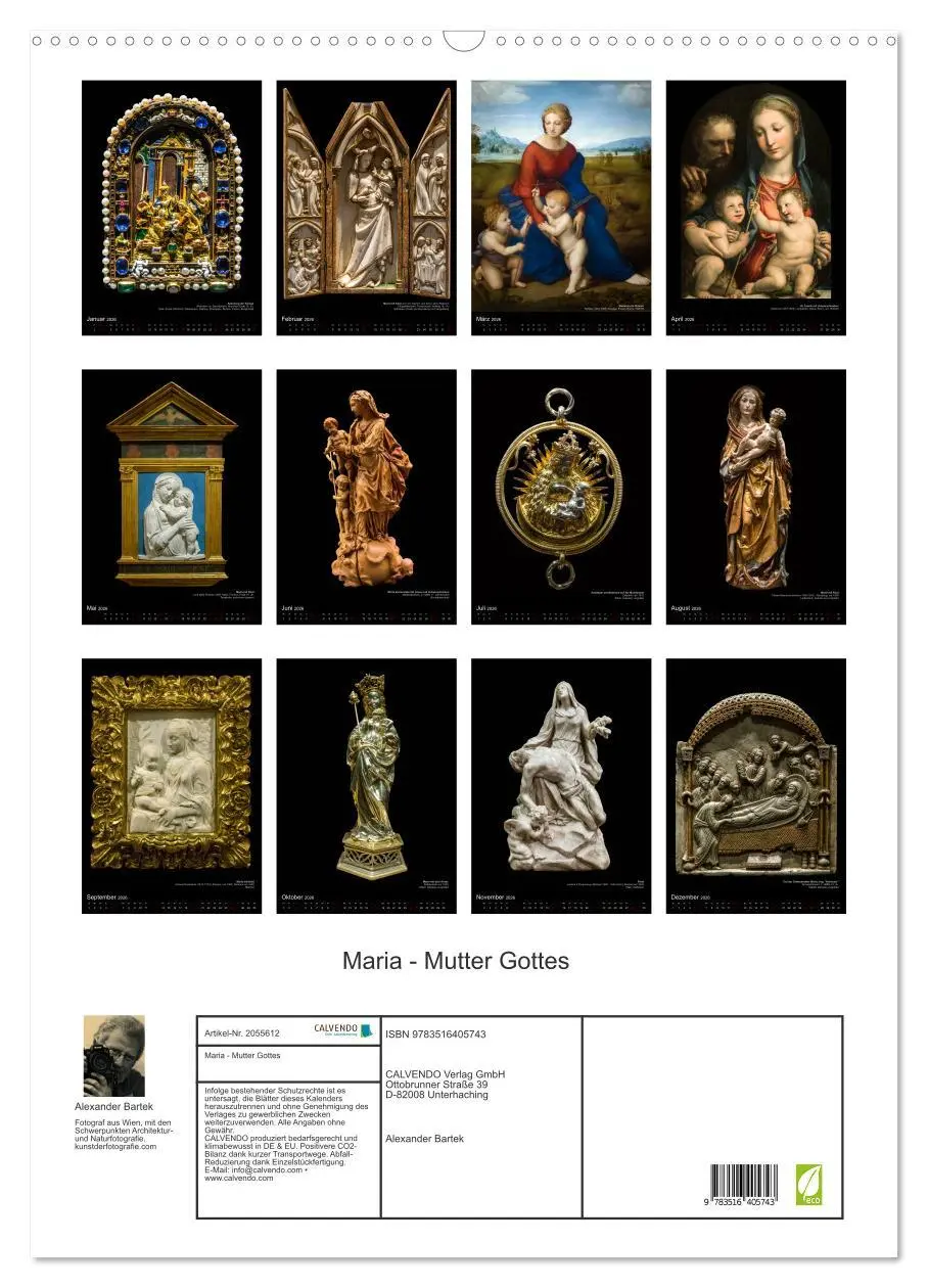 Bild: 9783516405743 | Maria - Mutter Gottes (Wandkalender 2026 DIN A2 hoch), CALVENDO...