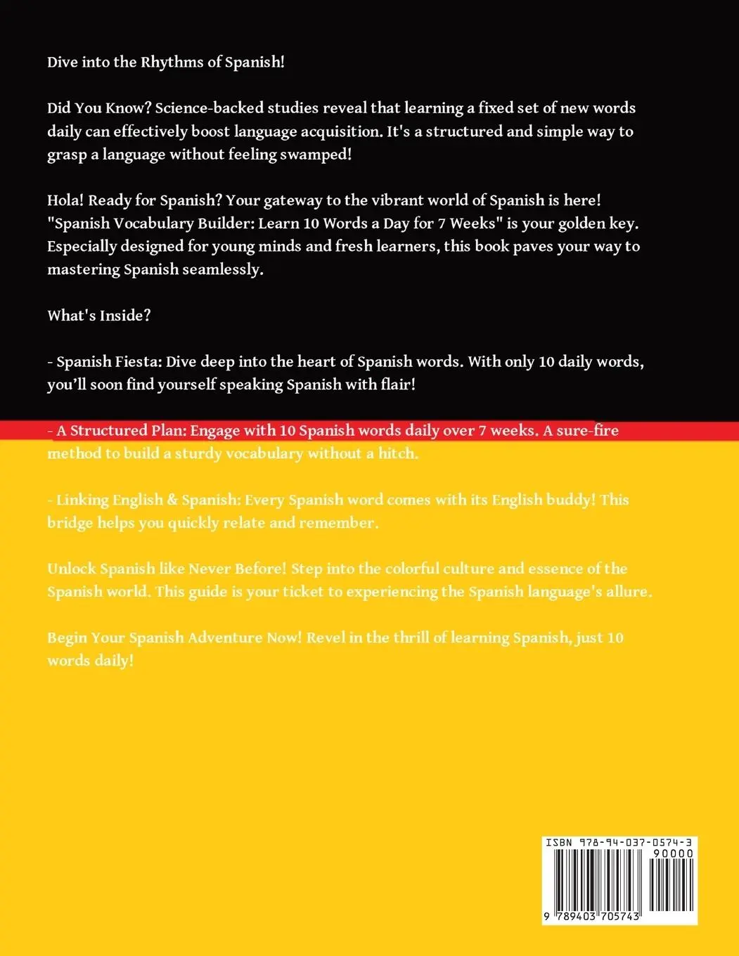 Rückseite: 9789403705743 | Spanish Vocabulary Builder | Auke de Haan (u. a.) | Taschenbuch | 2023