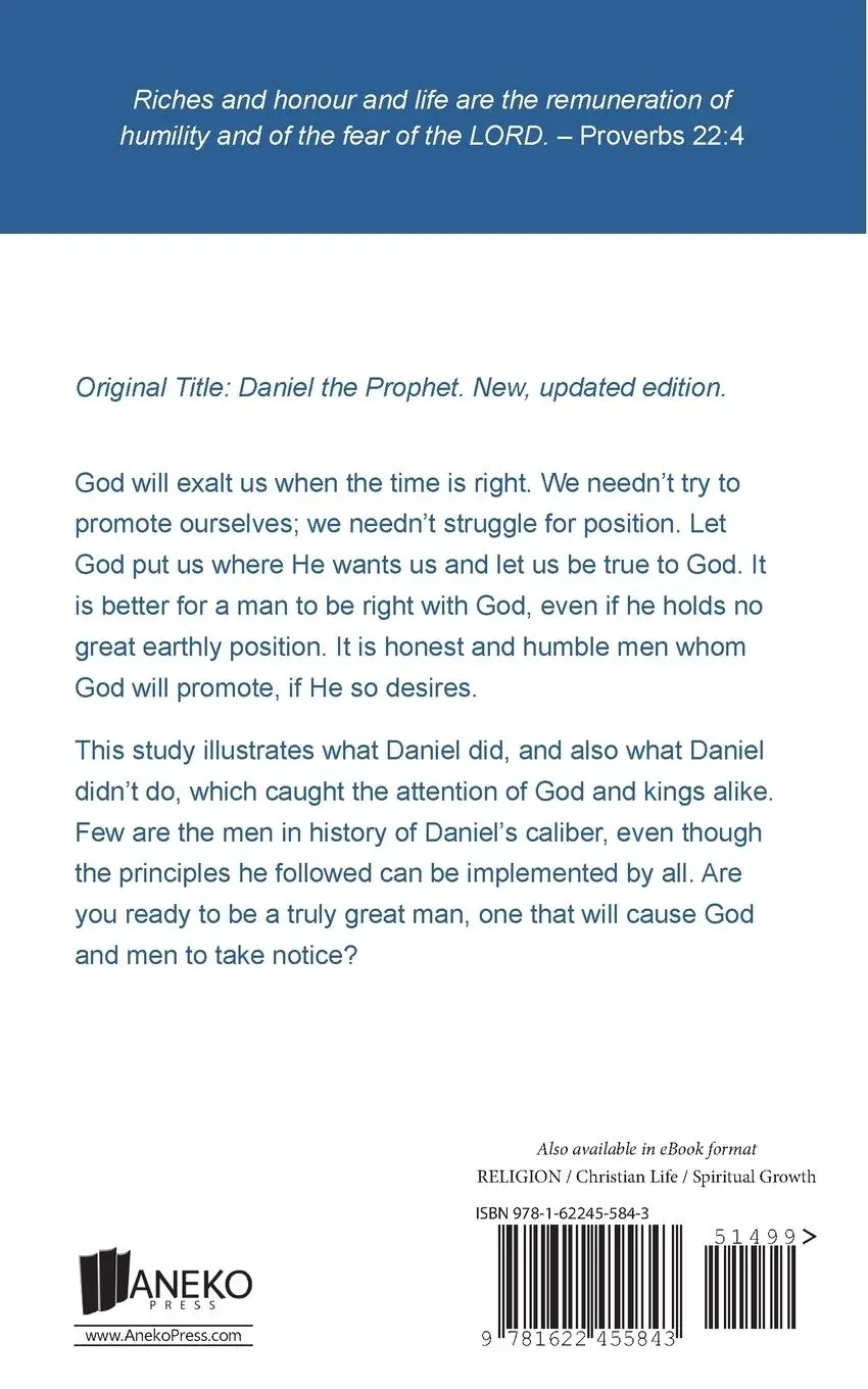 Rückseite: 9781622455843 | Daniel, Man of God | Being a Man of Character in a Babylon World