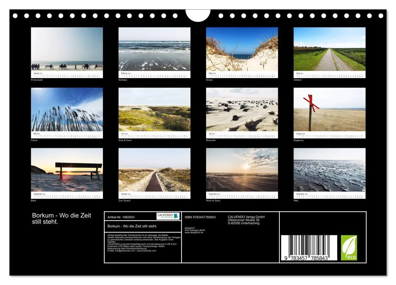 Bild: 9783457785843 | Borkum - Wo die Zeit still steht. (Wandkalender 2026 DIN A4 quer),...