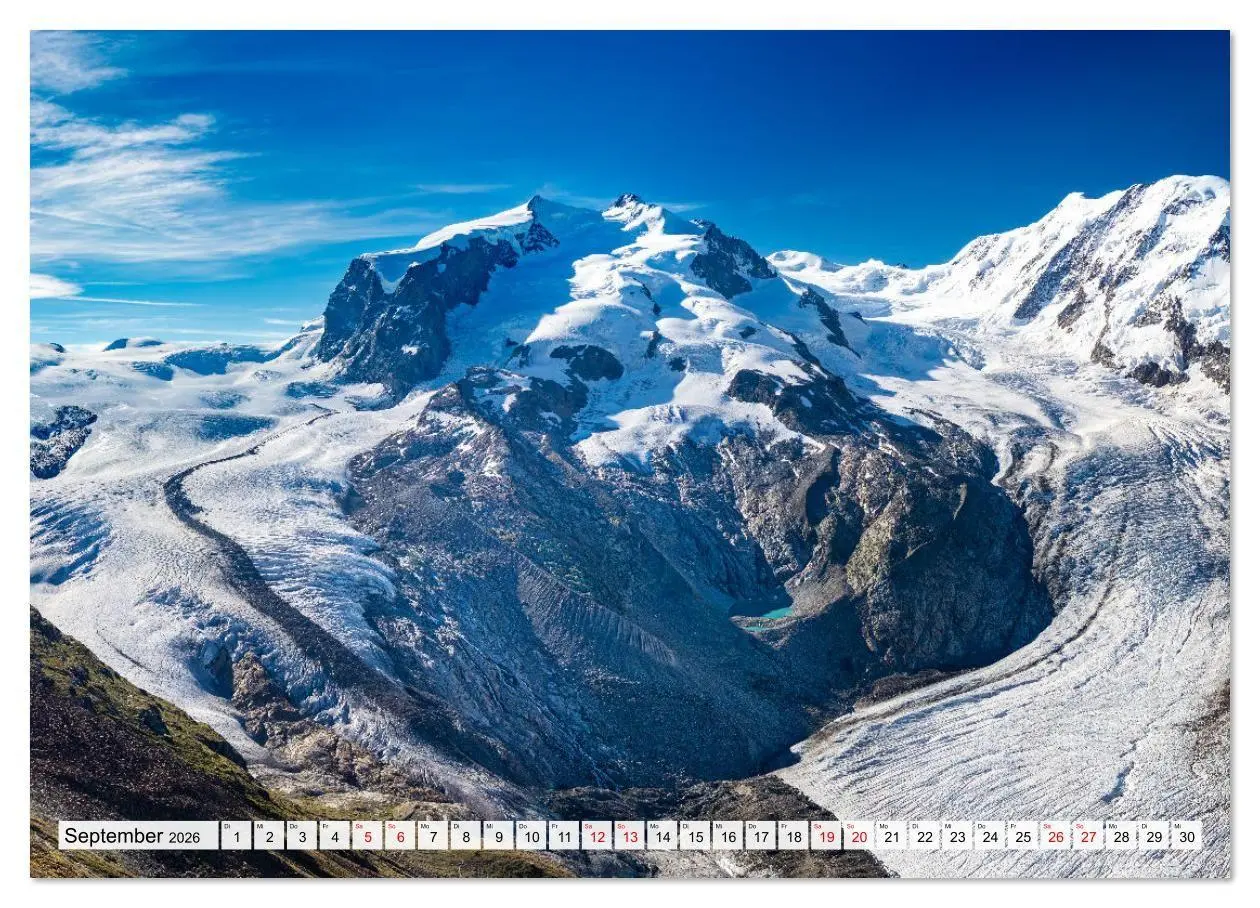 Bild: 9783516635843 | Die 12 dominantesten Berge der Alpen (Wandkalender 2026 DIN A3...