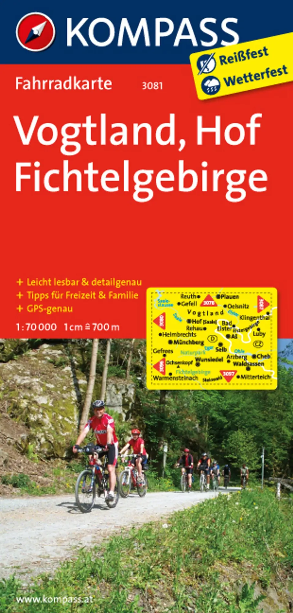 Cover: 9783850265843 | Vogtland - Hof - Fichtelgebirge 1 : 70000 | Fahrradkarte. GPS-genau