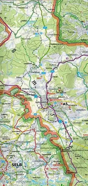 Bild: 9783850265843 | Vogtland - Hof - Fichtelgebirge 1 : 70000 | Fahrradkarte. GPS-genau