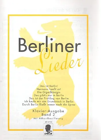 Cover: 9790203915843 | Berliner Lieder Band 2 | Buch | 1988 | Apollo Verlag