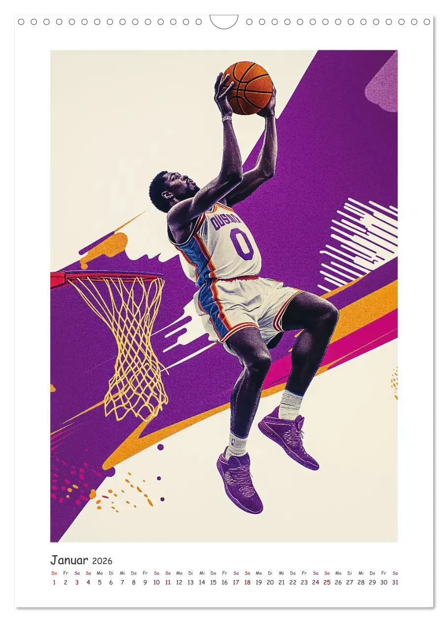 Bild: 9783516245943 | Basketball im Blut (Wandkalender 2026 DIN A3 hoch), CALVENDO...