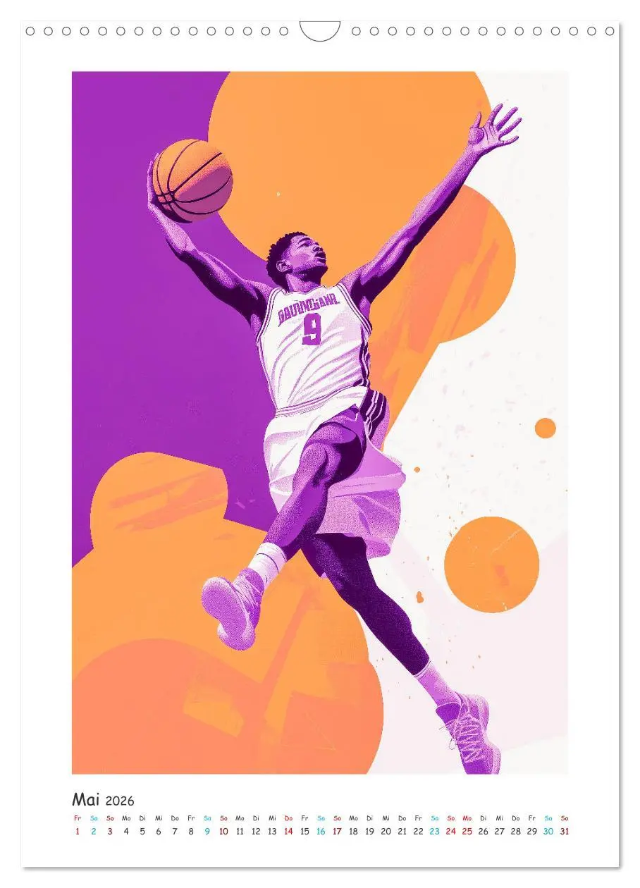 Bild: 9783516245943 | Basketball im Blut (Wandkalender 2026 DIN A3 hoch), CALVENDO...