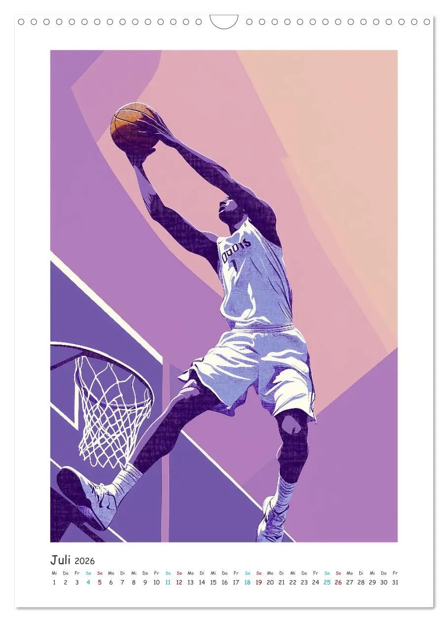 Bild: 9783516245943 | Basketball im Blut (Wandkalender 2026 DIN A3 hoch), CALVENDO...