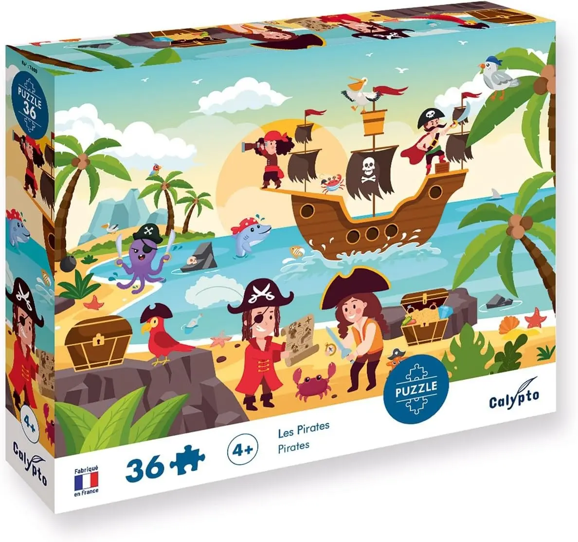 Cover: 3373910076043 | Piraten | Anzahl Teile: 36, Maße (B/H): 33 x 23 cm, Puzzle, Calypto