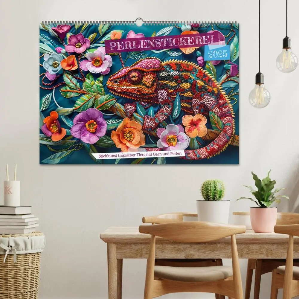 Bild: 9783383796043 | Perlenstickerei - Stickkunst tropischer Tiere mit Garn und Perlen...