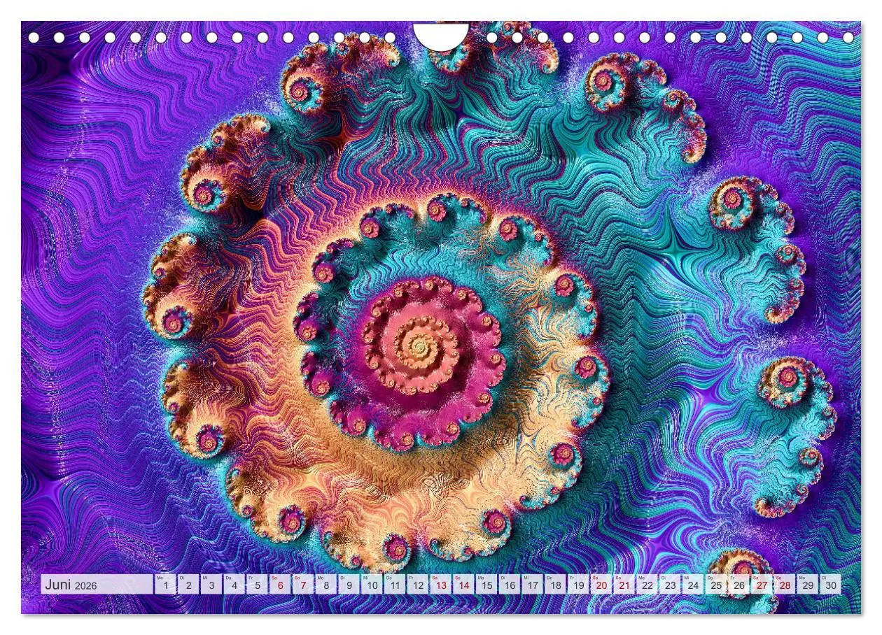 Bild: 9783457356043 | Fraktale Visionen (Wandkalender 2026 DIN A4 quer), CALVENDO...