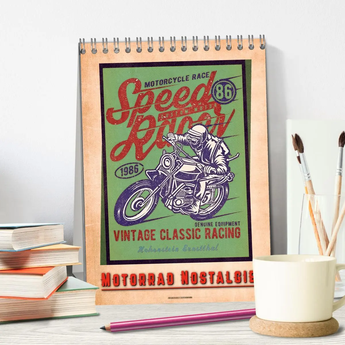 Bild: 9783516376043 | Motorrad Nostalgie (Tischkalender 2026 DIN A5 hoch), CALVENDO...