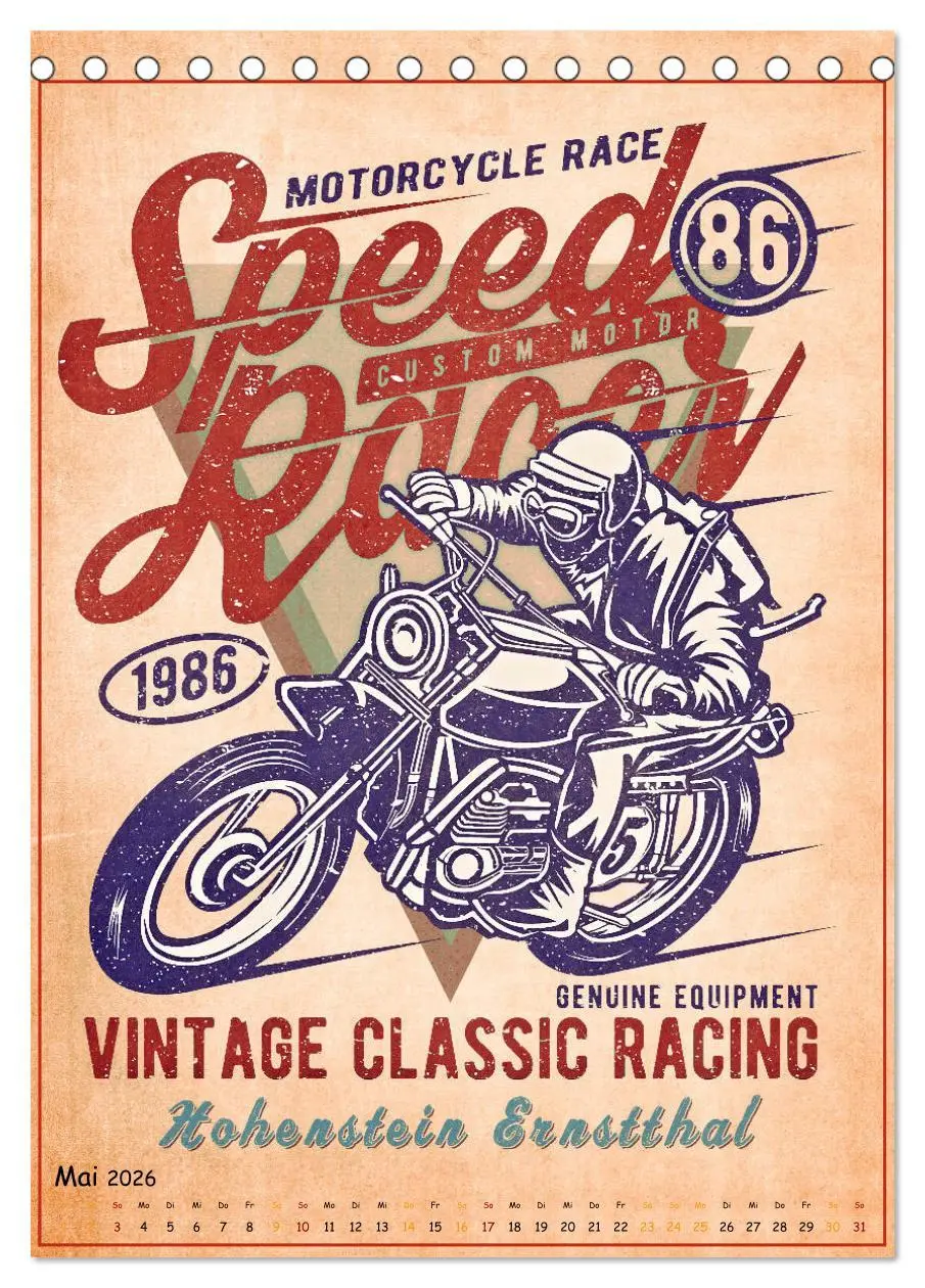 Bild: 9783516376043 | Motorrad Nostalgie (Tischkalender 2026 DIN A5 hoch), CALVENDO...