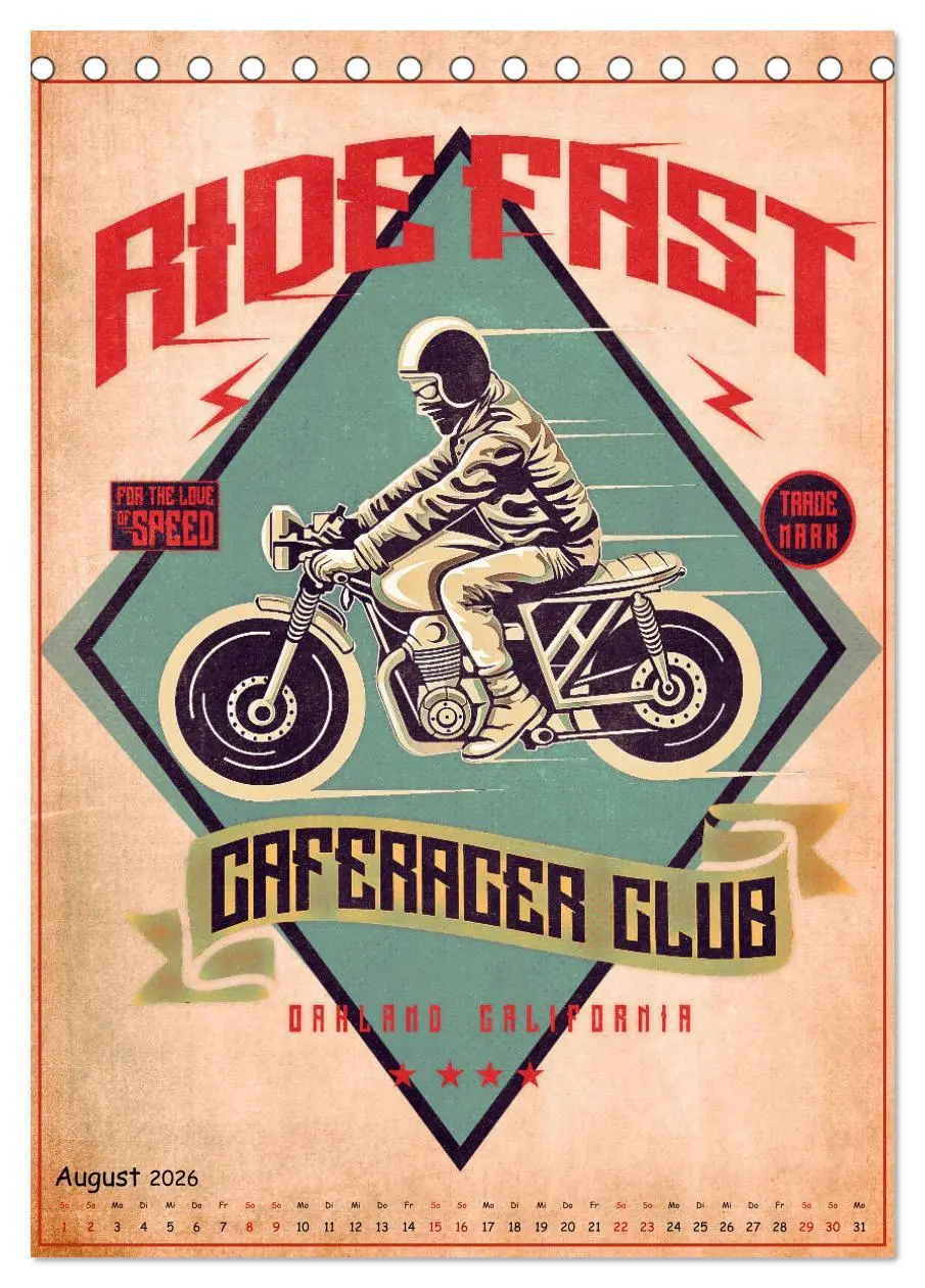 Bild: 9783516376043 | Motorrad Nostalgie (Tischkalender 2026 DIN A5 hoch), CALVENDO...