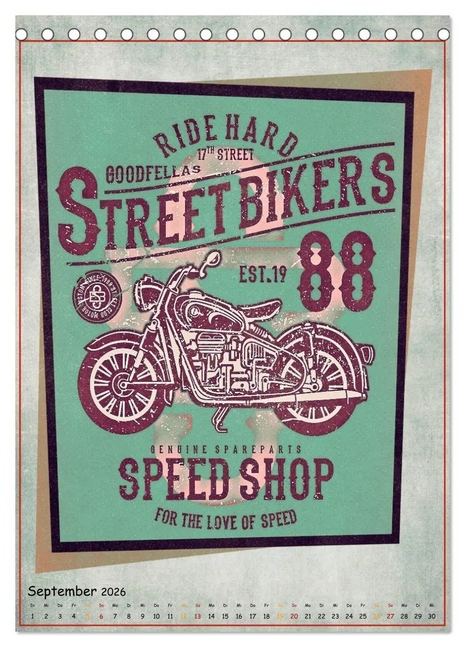Bild: 9783516376043 | Motorrad Nostalgie (Tischkalender 2026 DIN A5 hoch), CALVENDO...