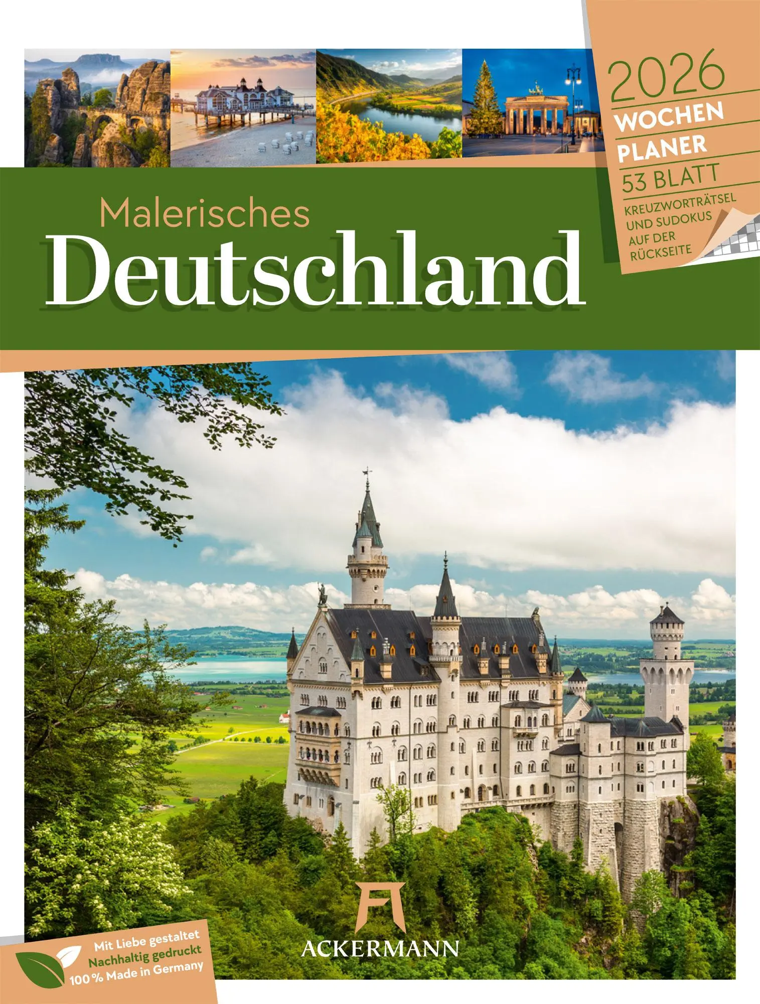 Cover: 9783838436043 | Malerisches Deutschland Wochenplaner Kalender 2026 | GmbH | Kalender Cover: 9783838436043 | Malerisches Deutschland Wochenplaner Kalender 2026 | GmbH | Kalender