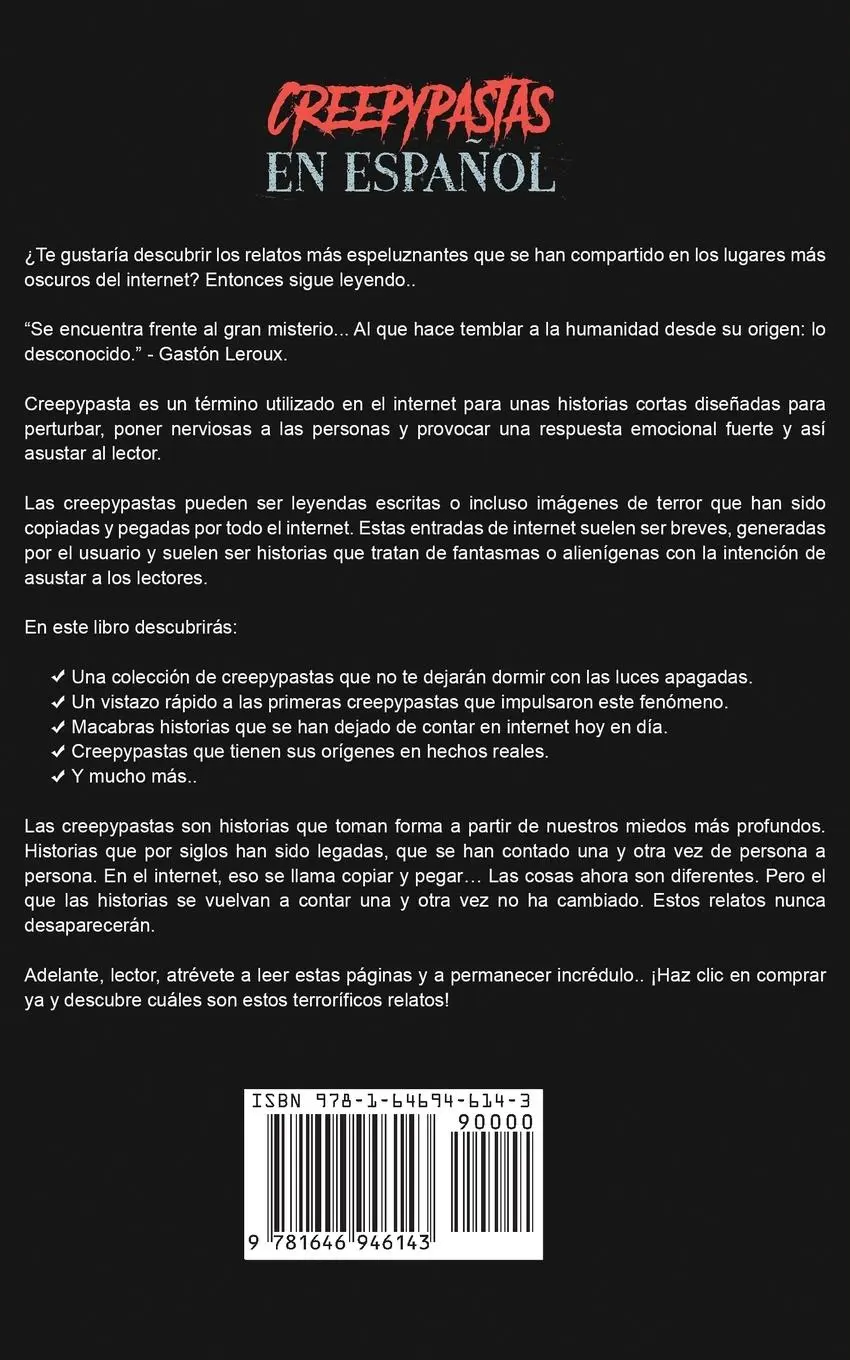 Rückseite: 9781646946143 | Creepypastas en Español | Nate Valle | Taschenbuch | Spanisch | 2021