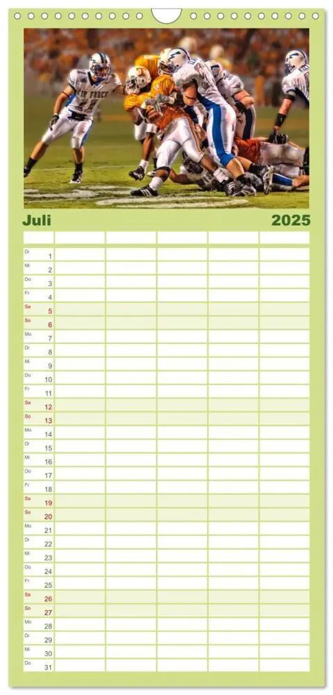 Bild: 9783457106143 | Familienplaner 2025 - American Football - Taktik und Athletik mit 5...