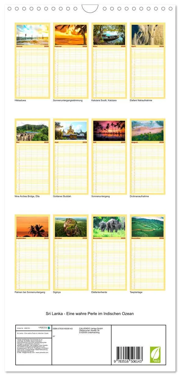 Bild: 9783516506143 | Familienplaner 2026 - Sri Lanka - Eine wahre Perle im Indischen...