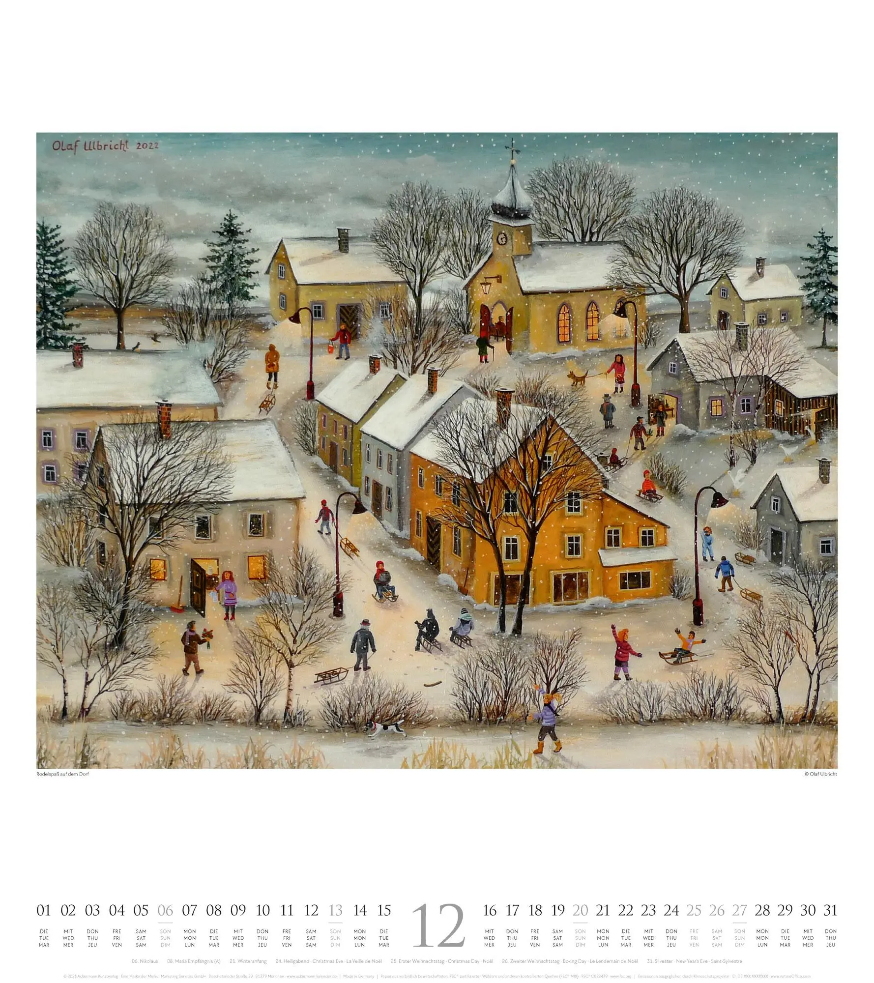 Bild: 9783838426143 | Naive Malerei Kalender 2026 | Ackermann Kunstverlag GmbH | Kalender