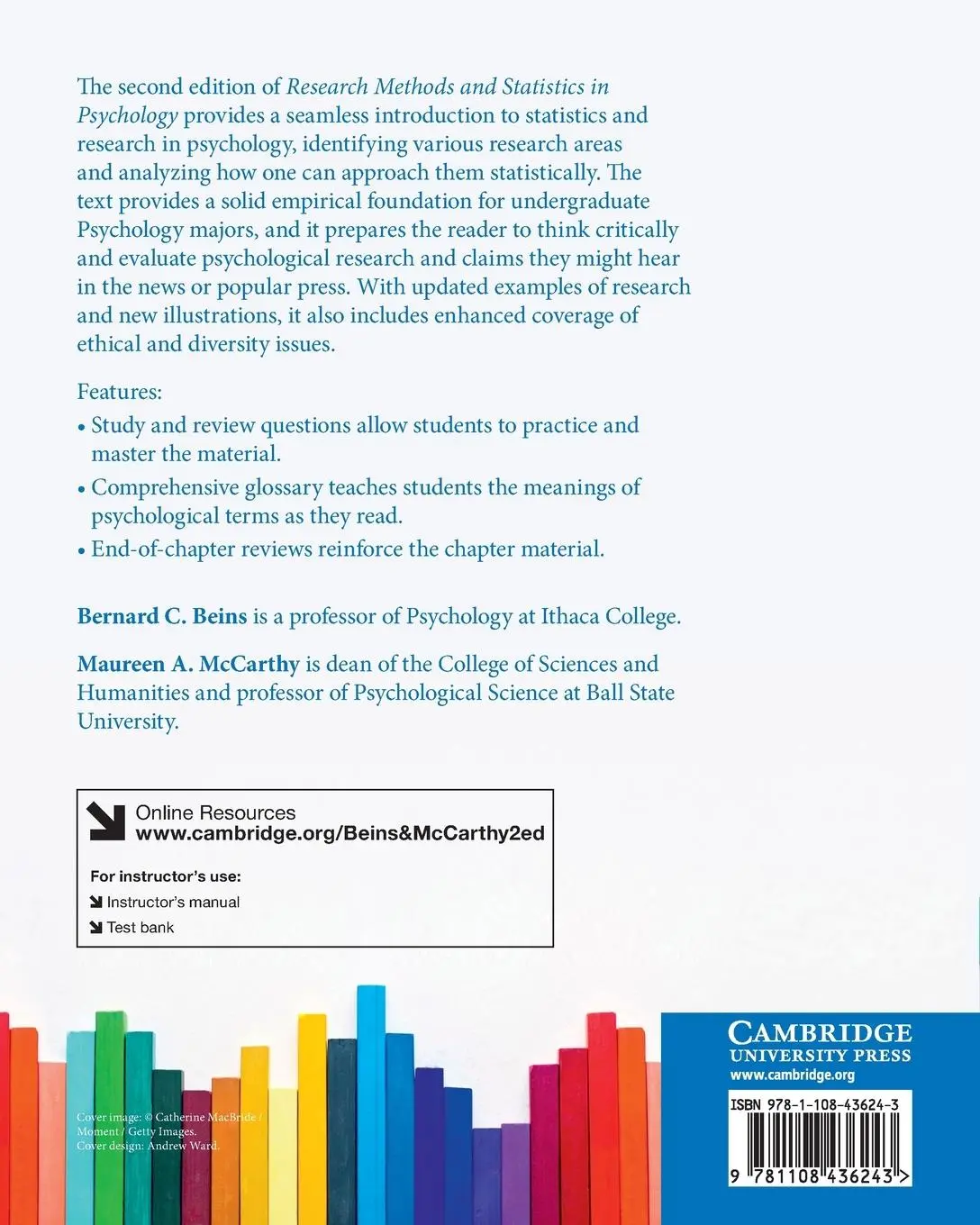 Rückseite: 9781108436243 | Research Methods and Statistics in Psychology | Beins (u. a.) | Buch