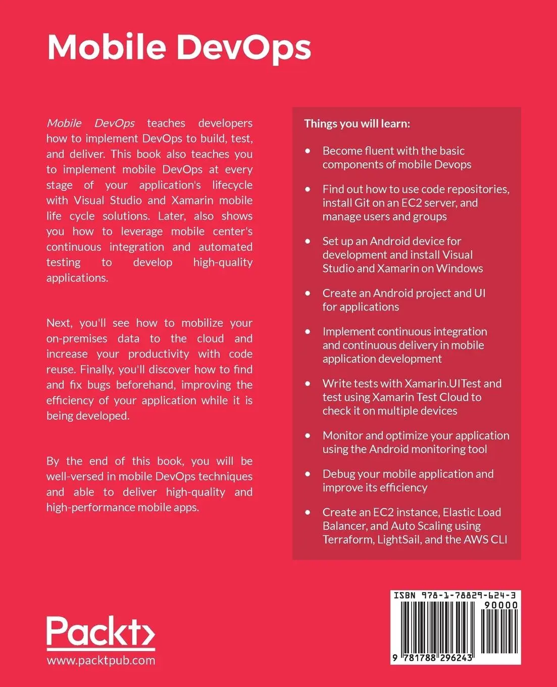 Rückseite: 9781788296243 | Mobile DevOps | Rohin Tak (u. a.) | Taschenbuch | Englisch | 2018