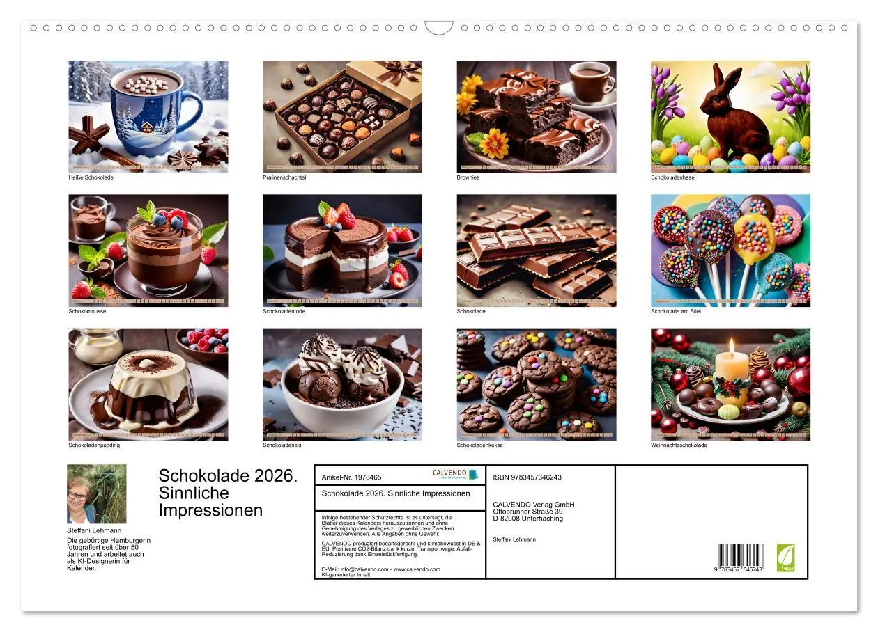 Bild: 9783457646243 | Schokolade 2026. Sinnliche Impressionen (Wandkalender 2026 DIN A2...