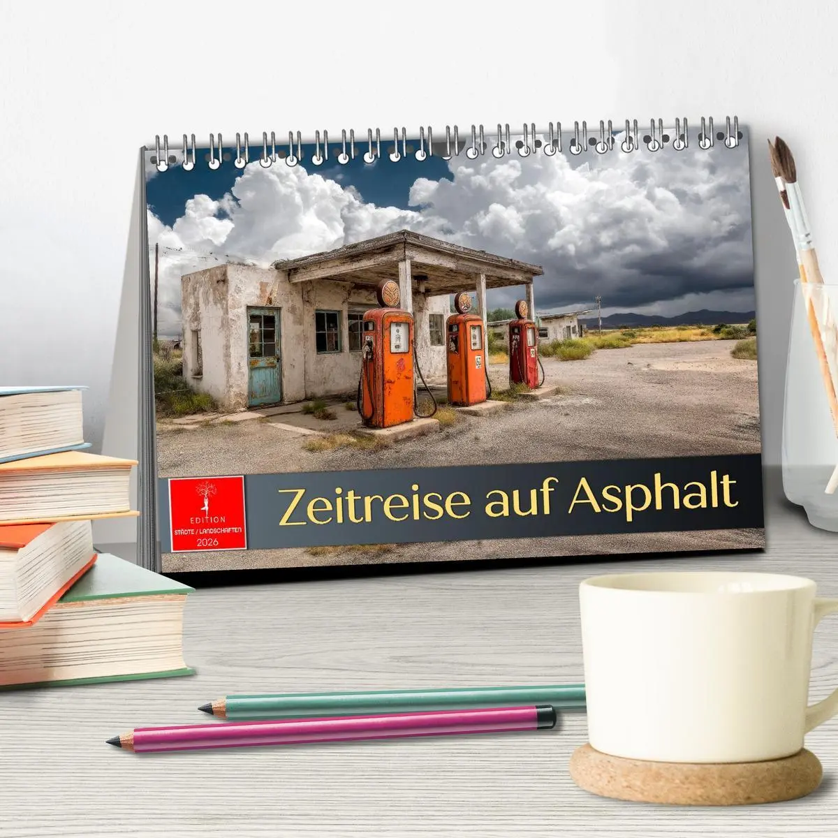 Bild: 9783516596243 | Zeitreise auf Asphalt (Tischkalender 2026 DIN A5 quer), CALVENDO...