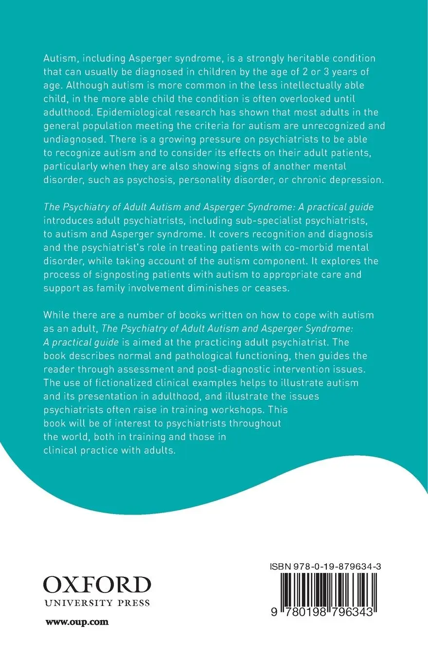 Rückseite: 9780198796343 | Psychiatry of Adult Autism and Asperger Syndrome | A Practical Guide