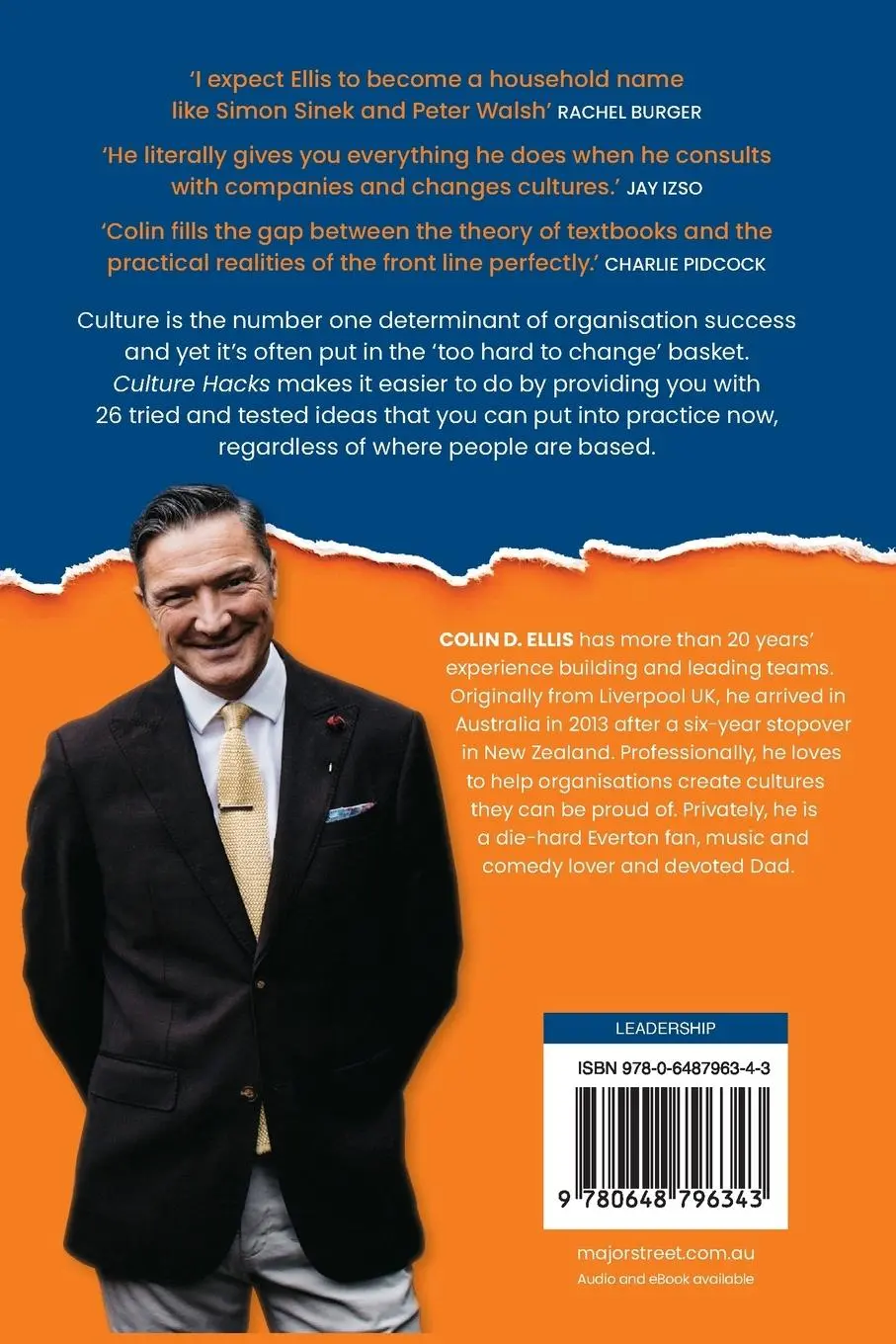 Rückseite: 9780648796343 | Culture Hacks | 26 ways to transform the way you work | Colin D. Ellis