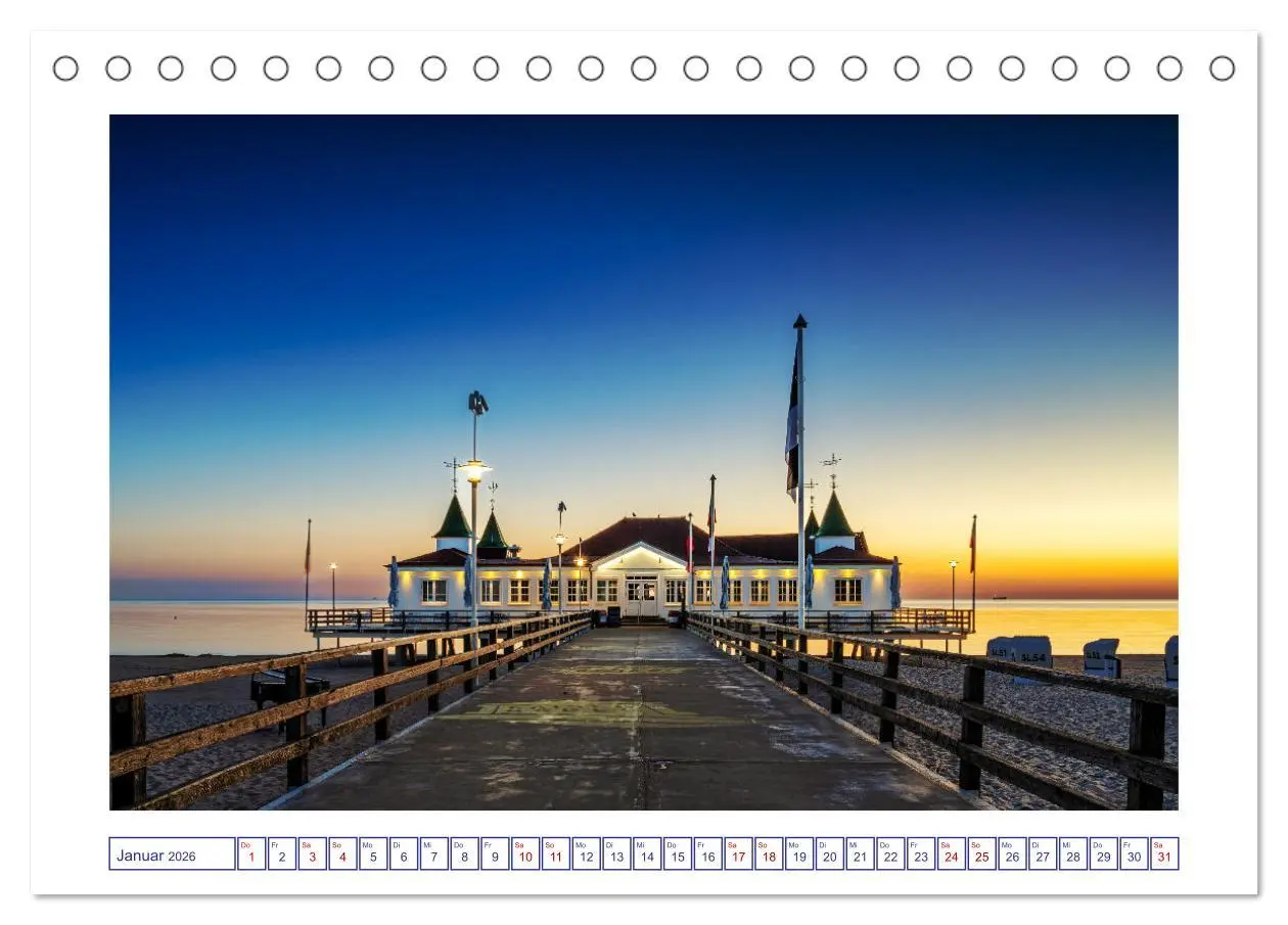 Bild: 9783457256343 | Die Ostsee von Ahlbeck nach Heringsdorf (Tischkalender 2026 DIN A5...