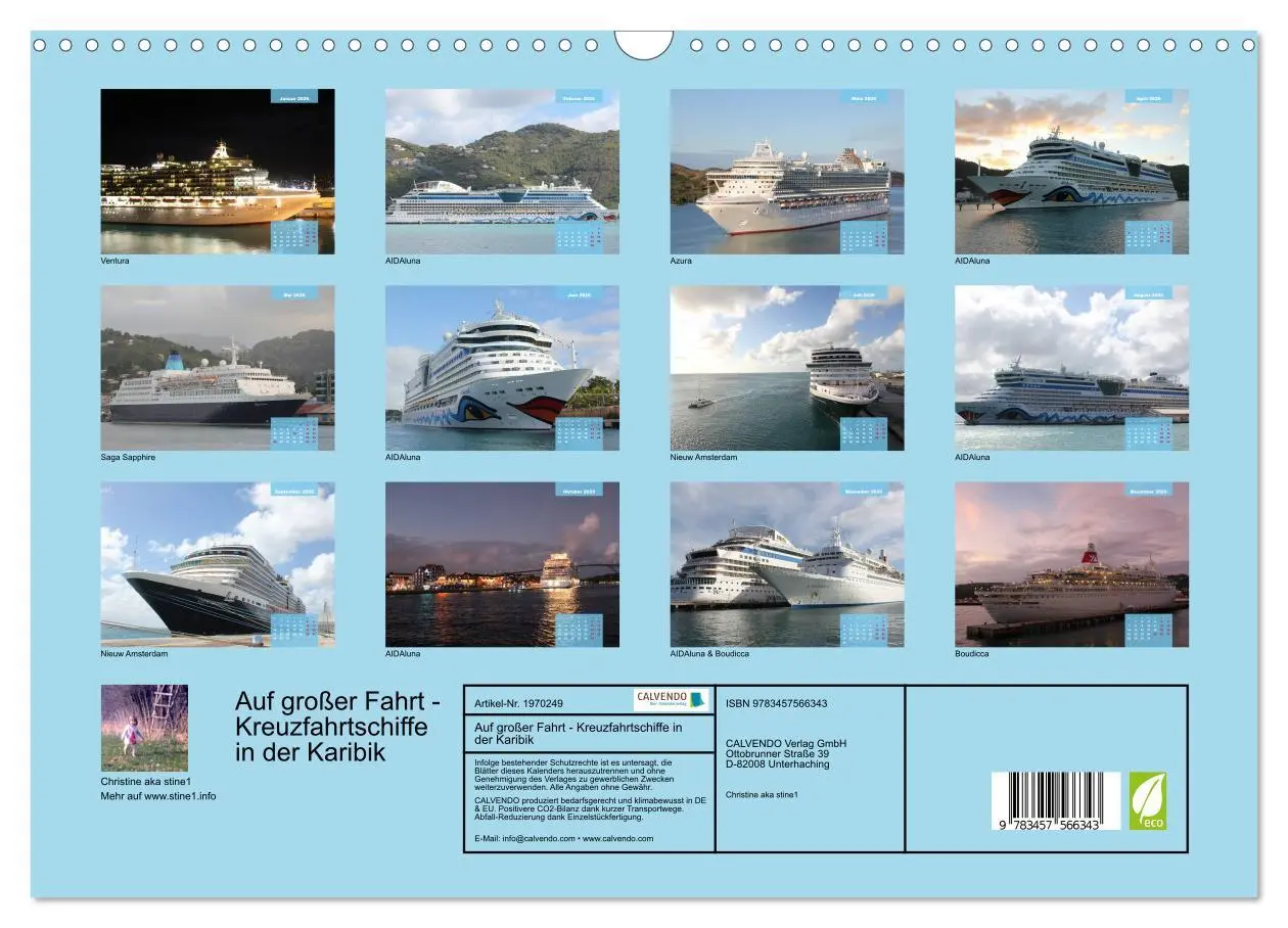 Bild: 9783457566343 | Auf großer Fahrt - Kreuzfahrtschiffe in der Karibik (Wandkalender...