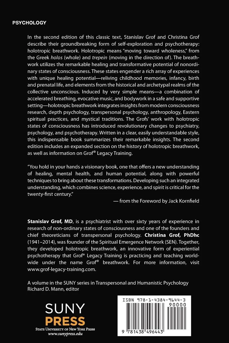 Rückseite: 9781438496443 | Holotropic Breathwork | A New Approach to Self-Exploration and Therapy