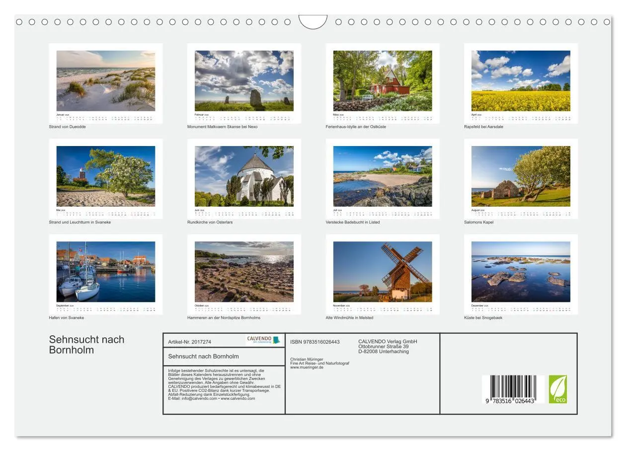 Bild: 9783516026443 | Sehnsucht nach Bornholm (Wandkalender 2026 DIN A3 quer), CALVENDO...