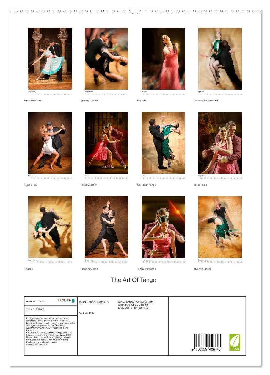 Bild: 9783516406443 | The Art Of Tango (hochwertiger Premium Wandkalender 2026 DIN A2...