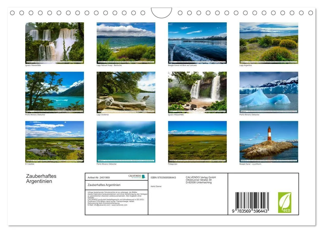 Bild: 9783569596443 | Zauberhaftes Argentinien (Wandkalender 2027 DIN A4 quer), CALVENDO...
