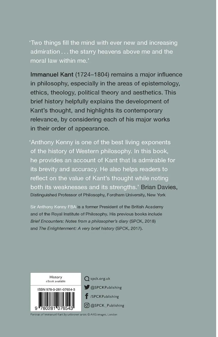 Rückseite: 9780281076543 | Immanuel Kant | A Very Brief History | Anthony Kenny | Taschenbuch