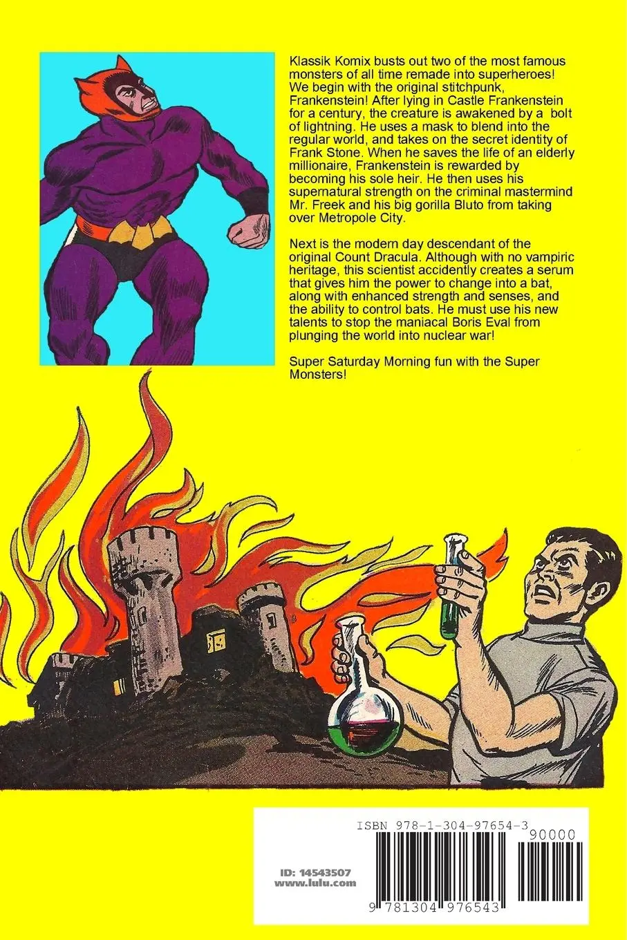 Rückseite: 9781304976543 | Klassik Komix | Super Monsters, Frankenstein &amp; Dracula | Mini Komix