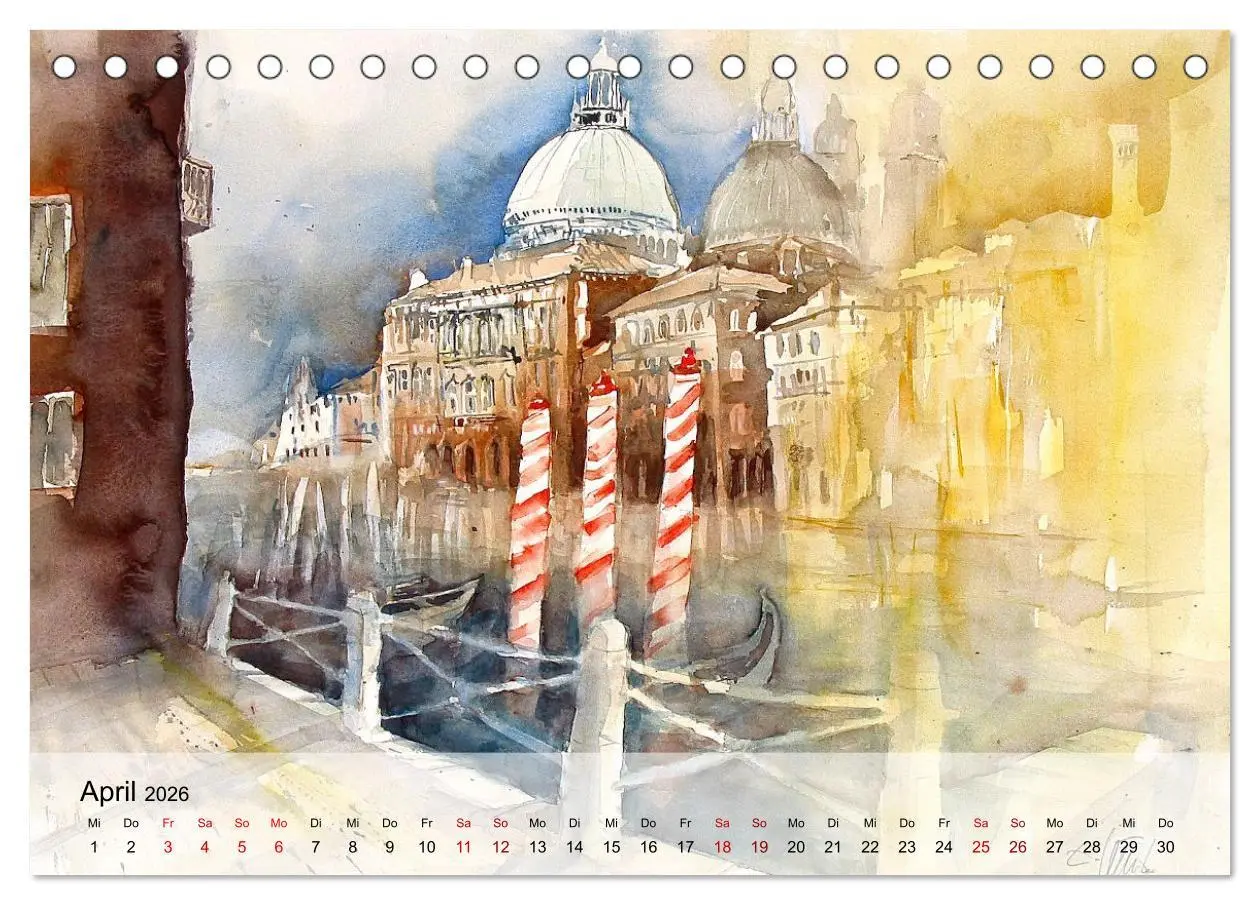 Bild: 9783457476543 | Aquarell auf Reisen - mit Eckard Funck (Tischkalender 2026 DIN A5...
