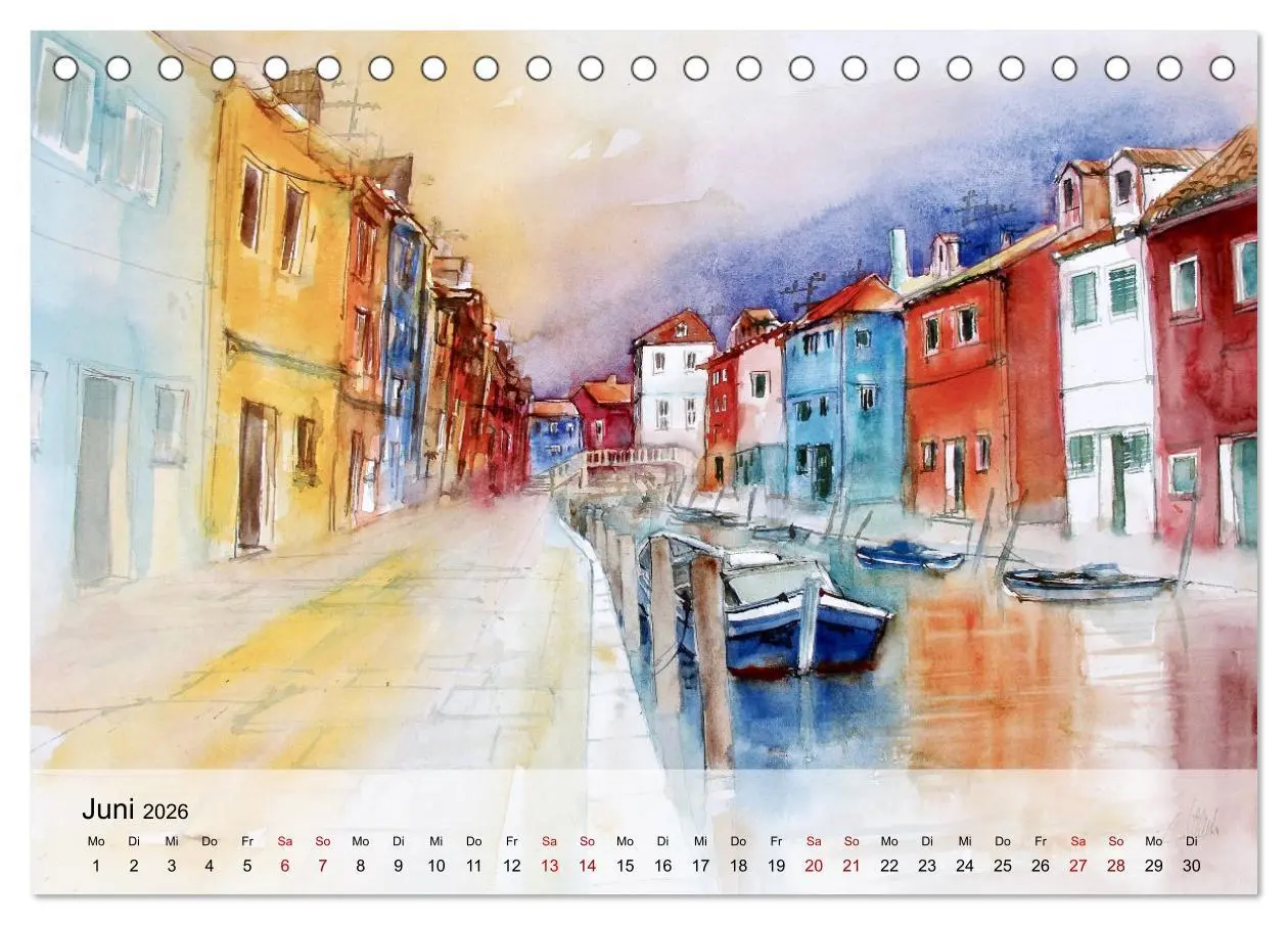 Bild: 9783457476543 | Aquarell auf Reisen - mit Eckard Funck (Tischkalender 2026 DIN A5...