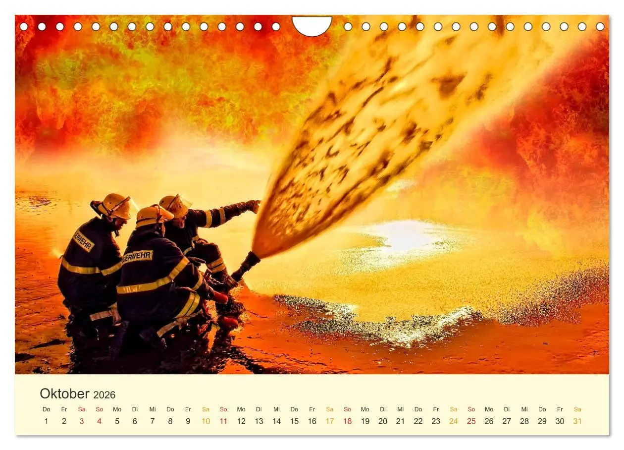 Bild: 9783457546543 | Feuerwehr - mein Kalender (Wandkalender 2026 DIN A4 quer), CALVENDO...