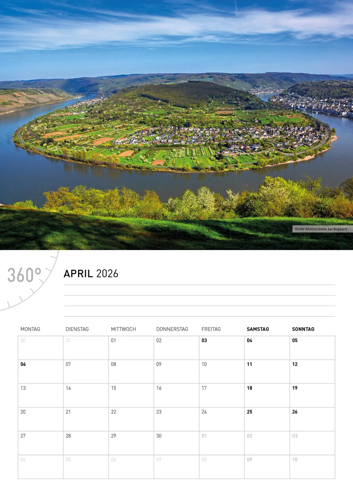 Bild: 9783968556543 | Oberes Mittelrheintal Broschürenkalender 2026 | Friedrich Gier | 28 S.