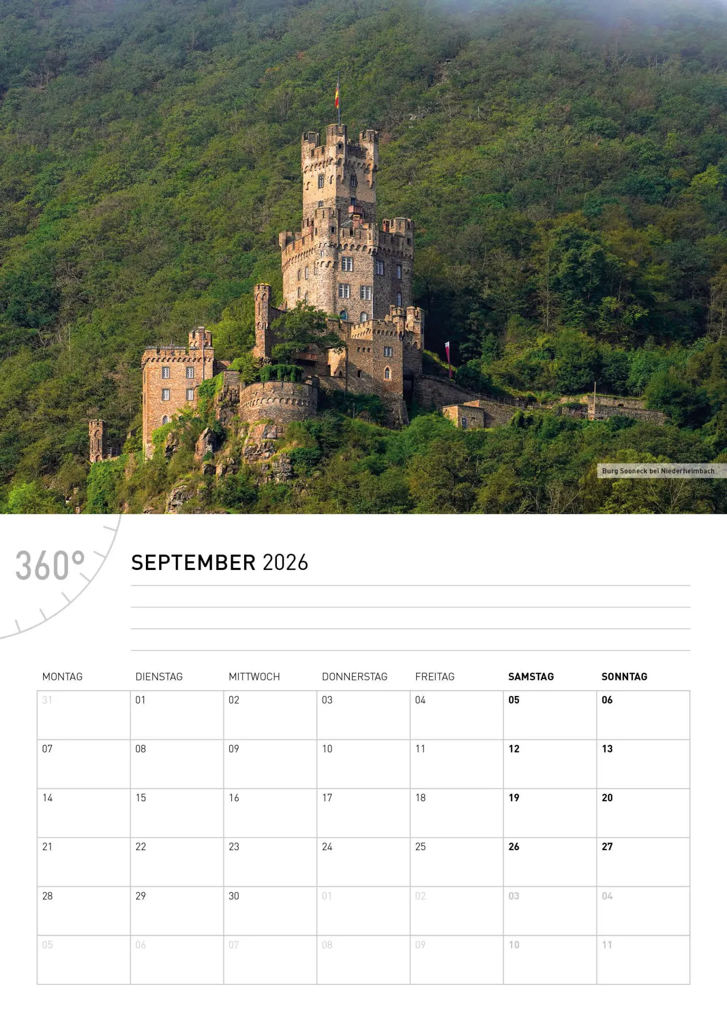 Bild: 9783968556543 | Oberes Mittelrheintal Broschürenkalender 2026 | Friedrich Gier | 28 S.