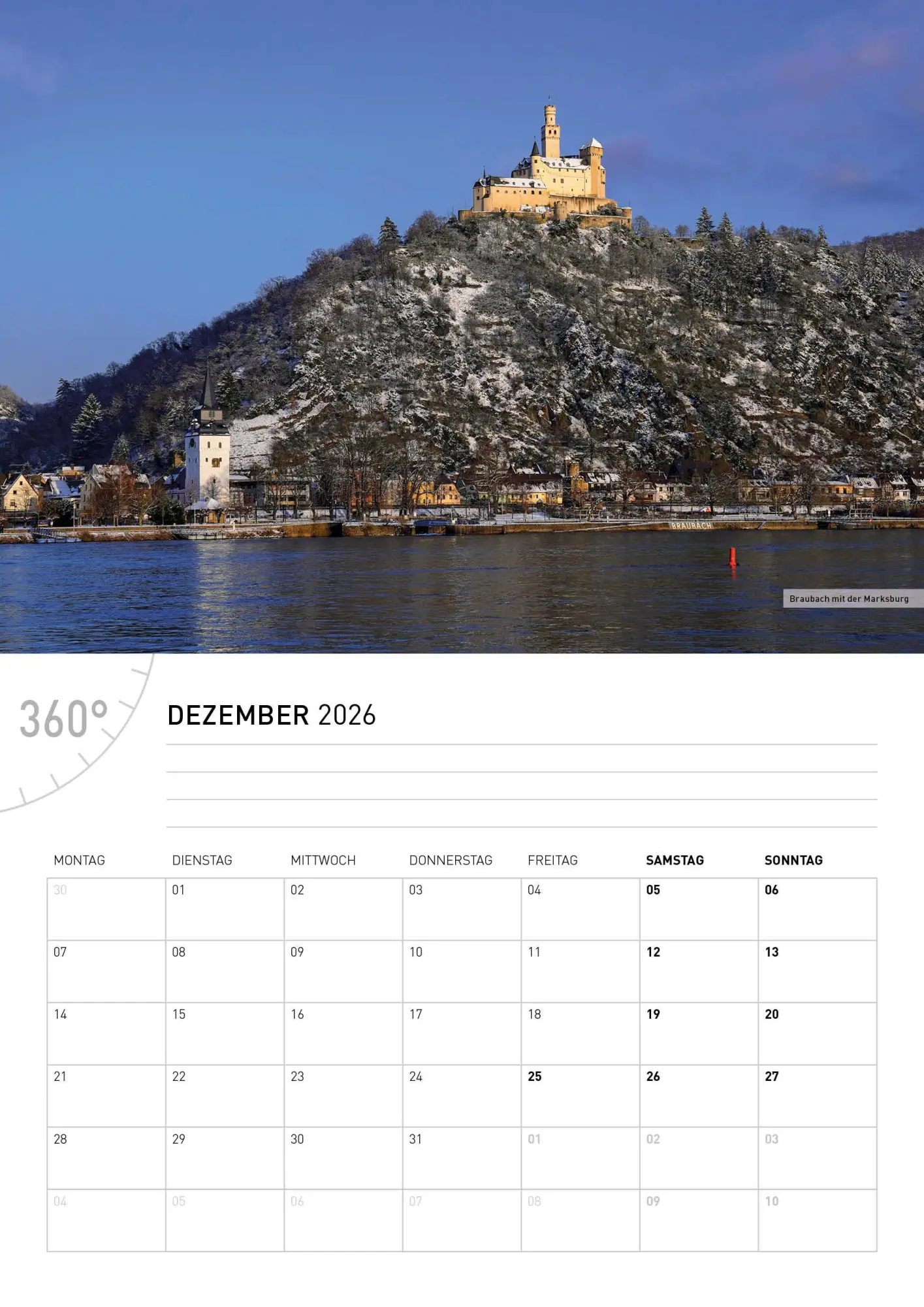 Bild: 9783968556543 | Oberes Mittelrheintal Broschürenkalender 2026 | Friedrich Gier | 28 S.